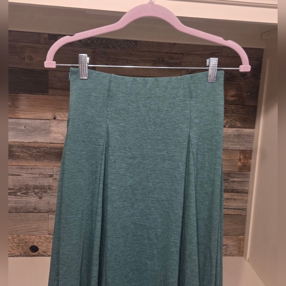 HALARA Elegant Flowy Maxi Skirt In Jade Green Floral Yarn- Very Flattering!! - Picture 10 of 13